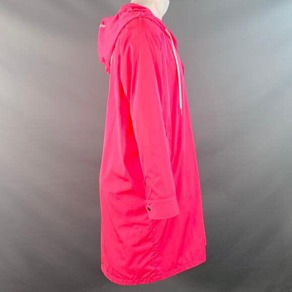 JOYRICH x PLAYBOY Size M Hot Pink Logo Polyester Hooded Snaps Coat - Picture 3 of 9